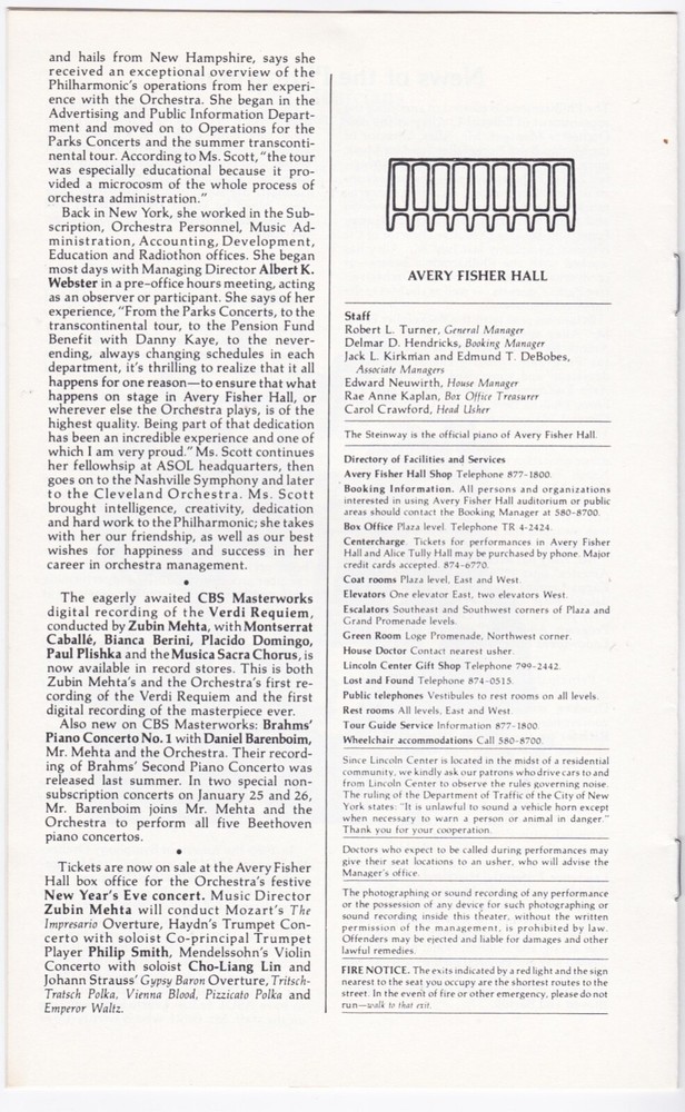 Eugene Ormandy Signed New York Philharmonic Program