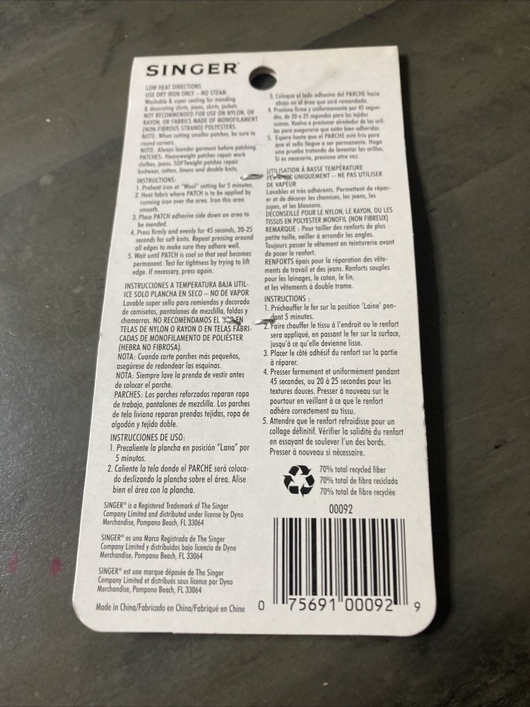 Iron-On Patches 2"X3" 10/Pkg Denim