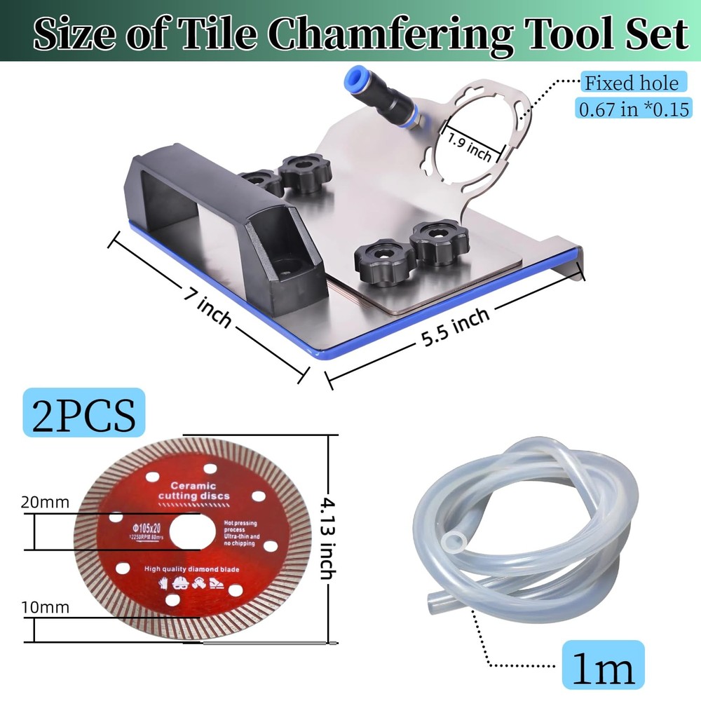 45degree tile chamfering tool, ceramic tile cutting tool, angle grinder attac...