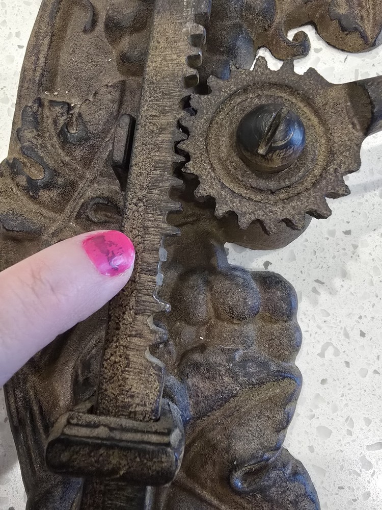 Old Cast Iron Wall Mounted Mechanical Cork Puller - Cool