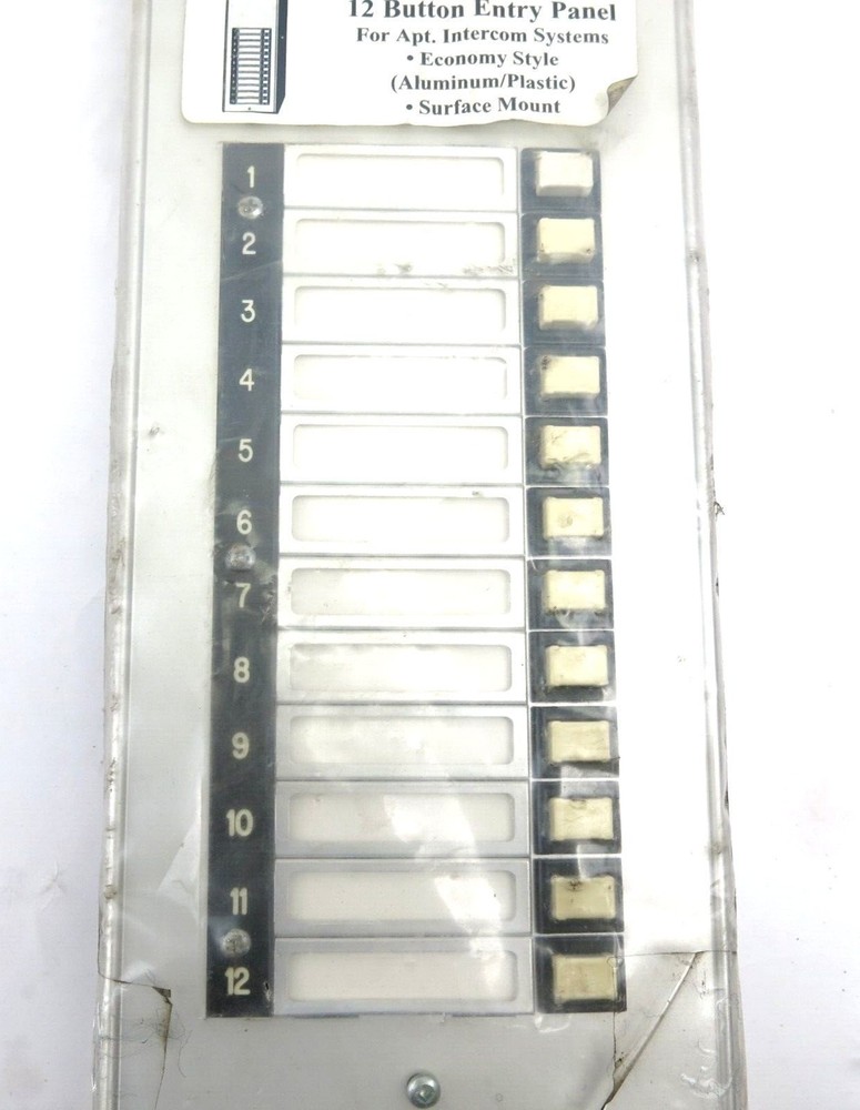 LEE DAN ES-012S 12 Button Surface Mount Style 'E'™ Economy Style Lobby Panel