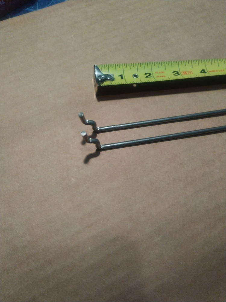 45) Pegboard. 10" Galvanized Metal Wire Loop Hook: 0.148" Diameter. **Cheap**