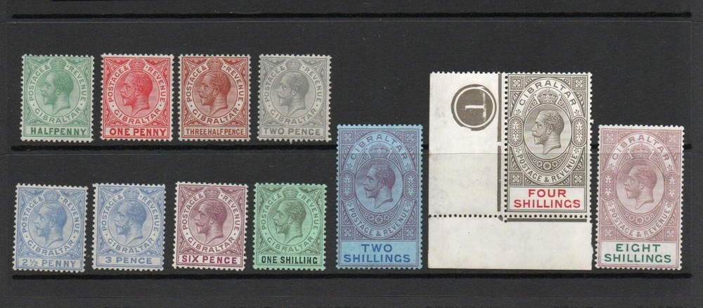 GIBRALTAR SG  89 - 101  GV 1921 SET M/M
