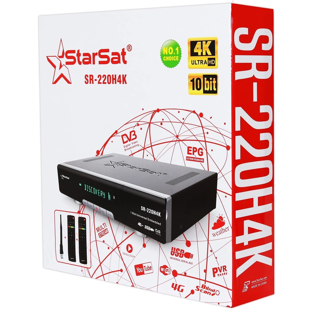 STARSAT SR-220 4K UHD | Android Smart Hybrid Satellite Receiver