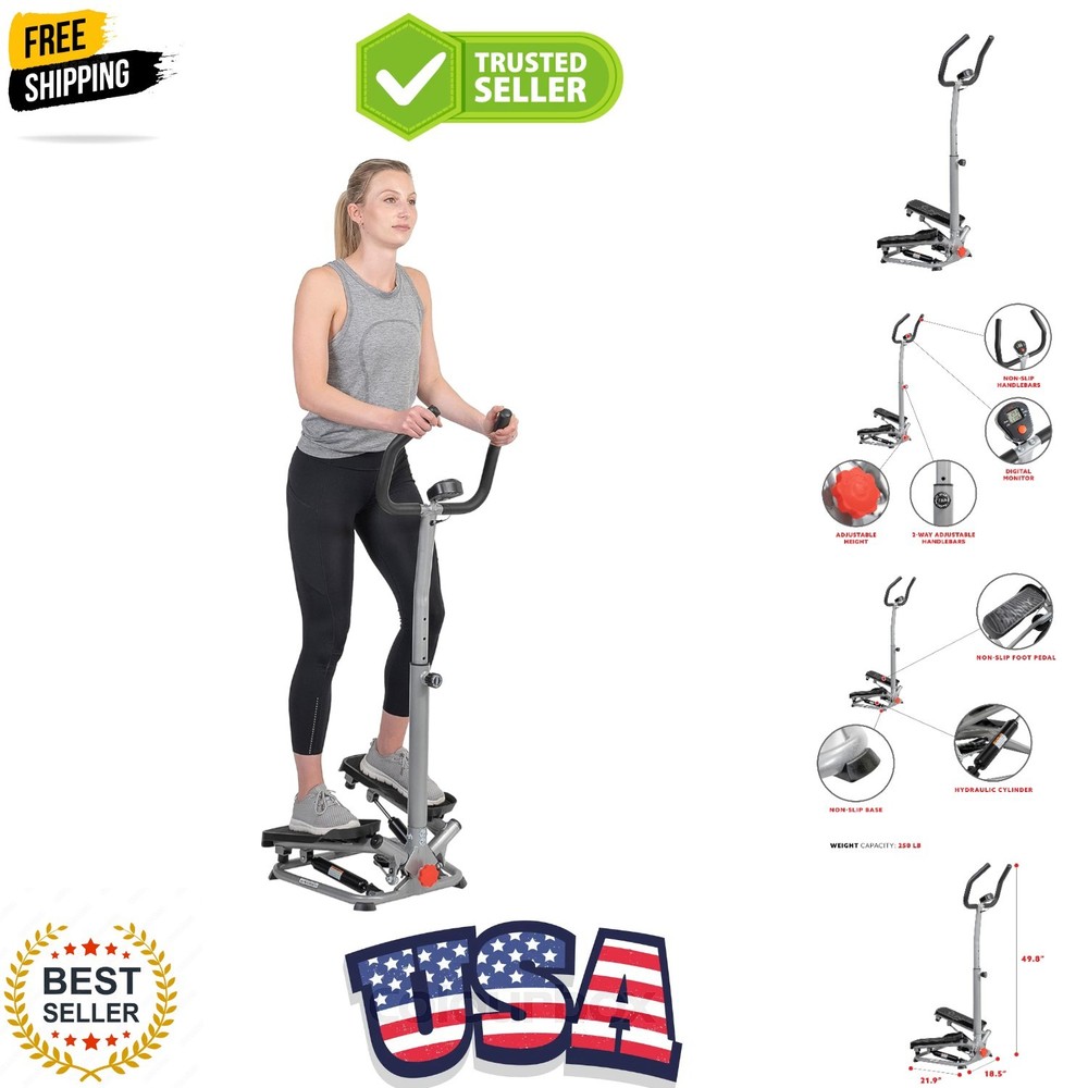 Twist Stepper with Handlebar, Stair Step Machine for Cardio Workout, Compact ...