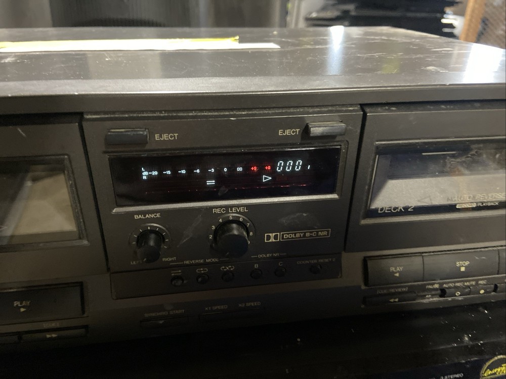Vintage 90s Technics RS-TR210 Stereo Cassette Deck Tested Partially Working Read