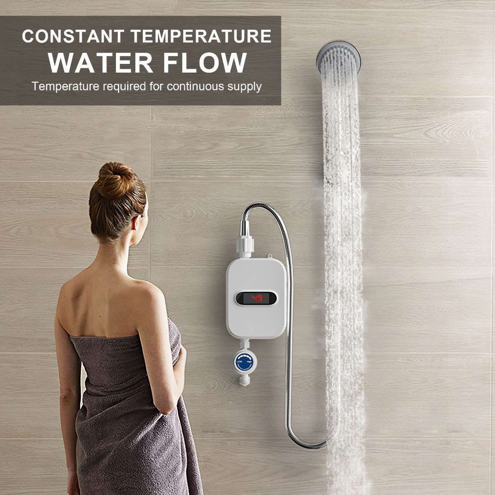 110V 3500W Tankless Hot Water Heater Shower Electric Instant Water Heater USA