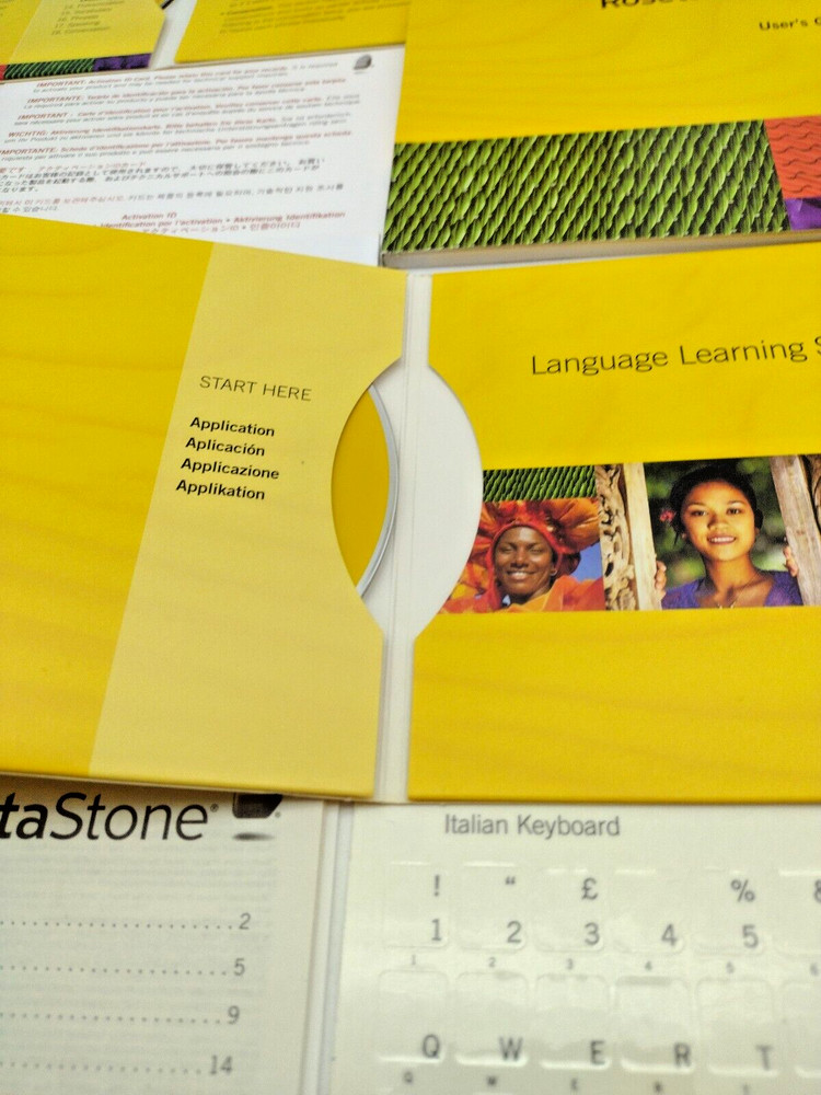 Rosetta Stone Italiano Version 3 Level 1 Italian Language Set w Activation Code