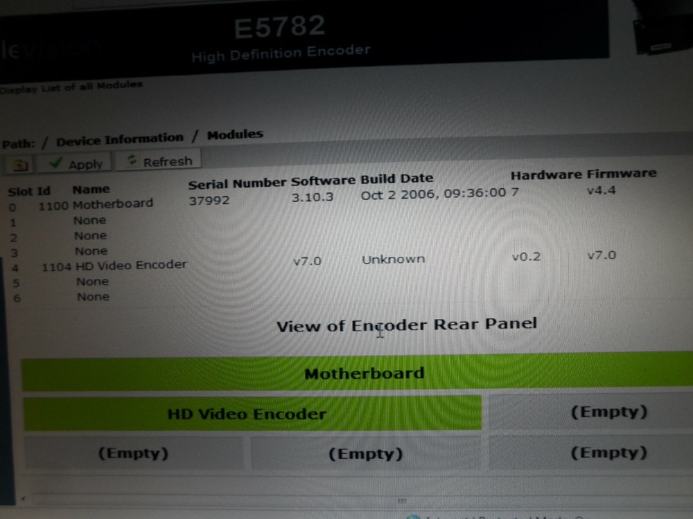Ericsson Tandberg E5788 E5782 Voyager Encoder HD 4:2:2 VBR Reflex AllLicenses