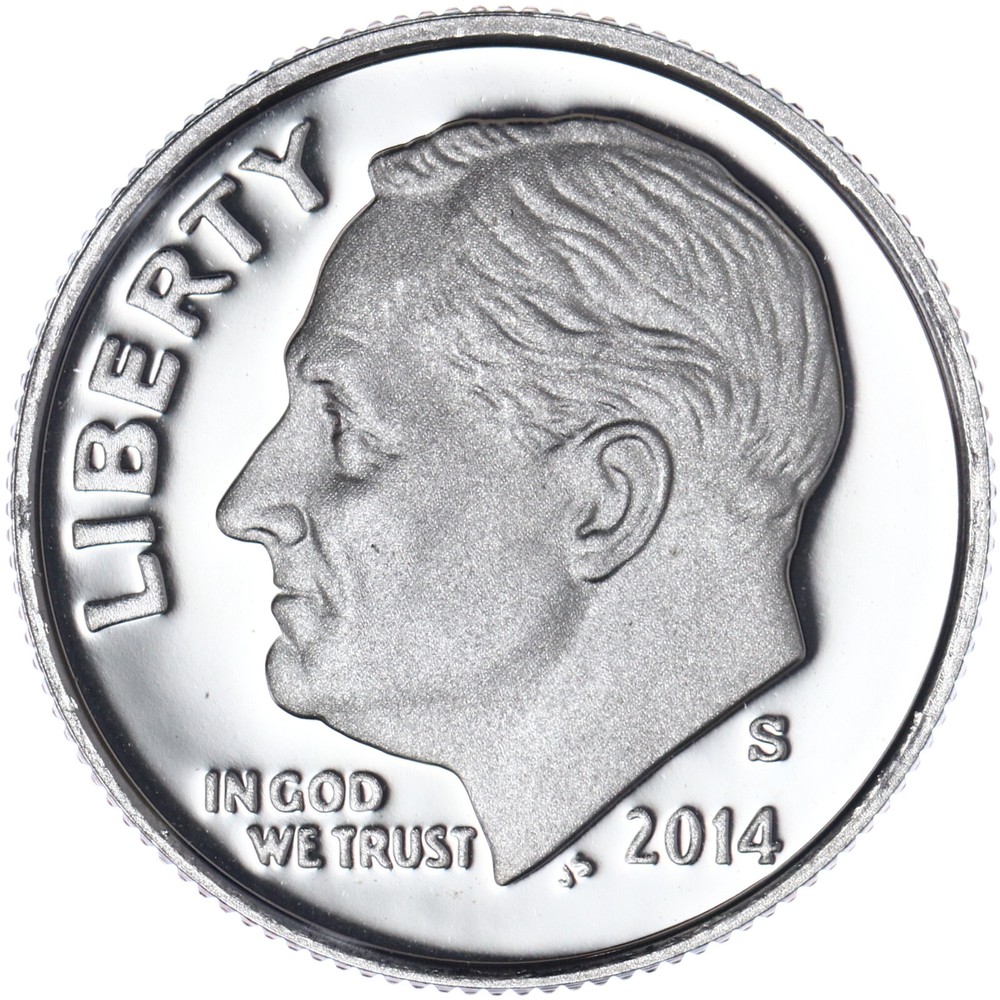 2014 S Roosevelt Dime Gem DCam Proof CN-Clad