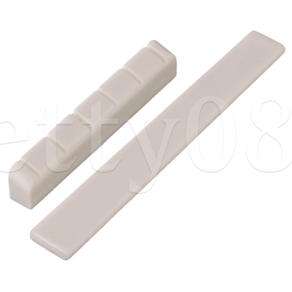 Plastic Guitar Nut & Saddle for 6 String Classic Guitar 52 x 6 x 9mm