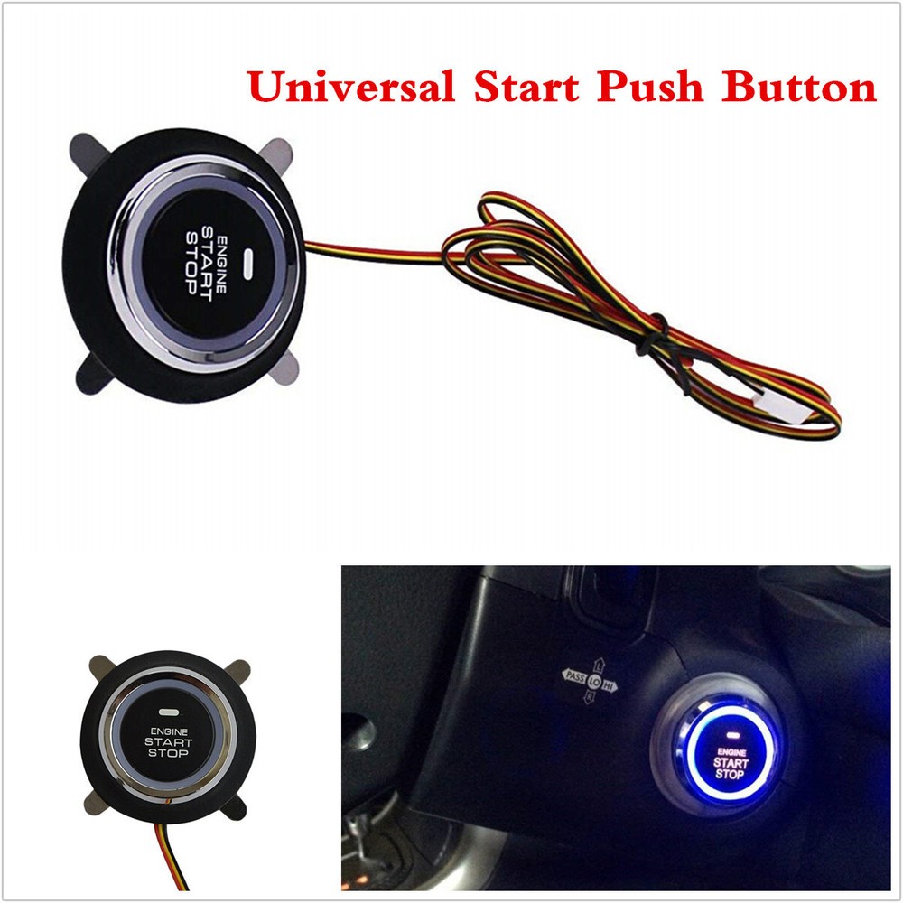 Car Keyless Entry Engine Start Push Button Switch Ignition Starter Kit Universal