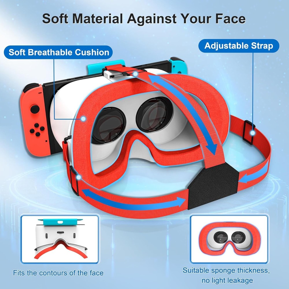 VR Headset Labo Accessories HD Lenses Head Strap for Nintendo Switch/OLED Model