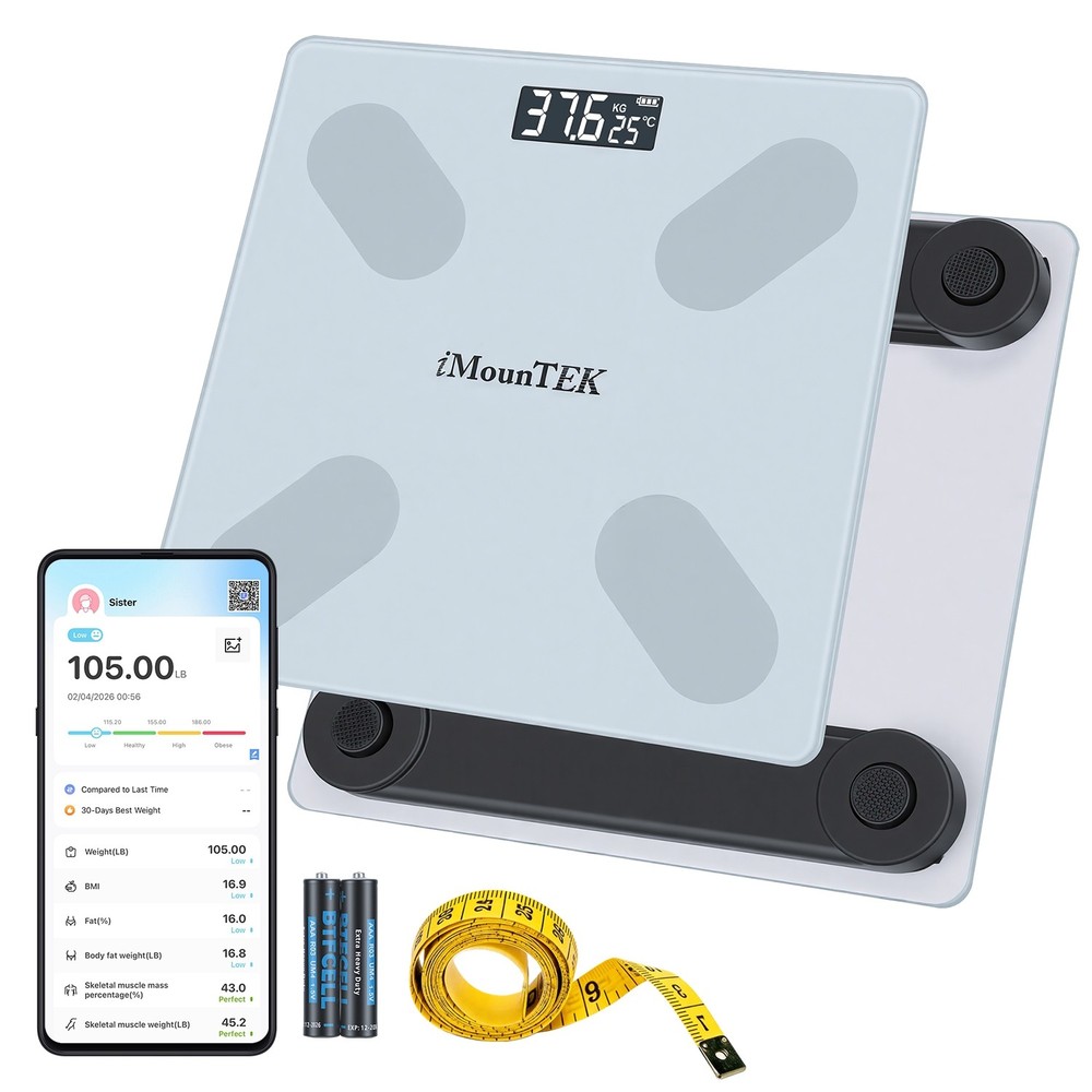 Digital Smart Scale for Body Weight & Composition BMI App Sync LCD Display