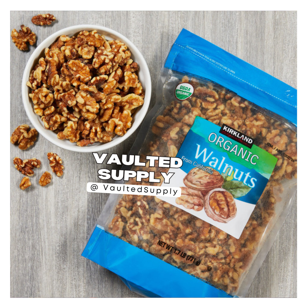 Kirkland Organic Walnuts 2 Pack Unsalted Baking Nuts 3.4 lbs Total