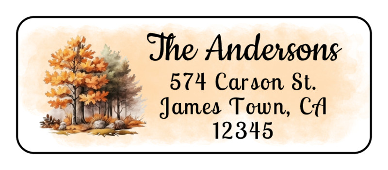 30 personalized fall thanksgiving return address labels stickers tags