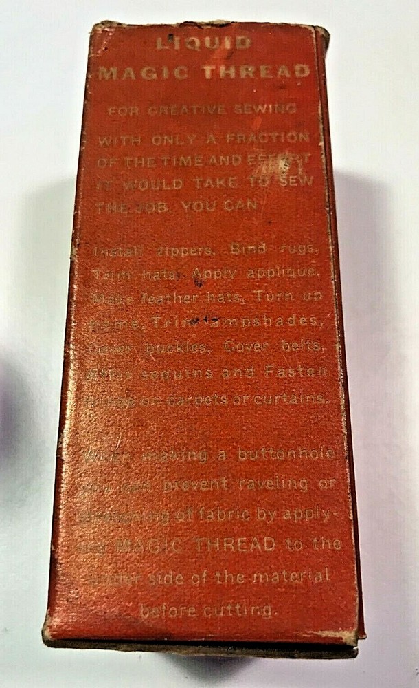 VINTAGE Magic Thread Mending Miracle Vintage Advertising BOTTLE