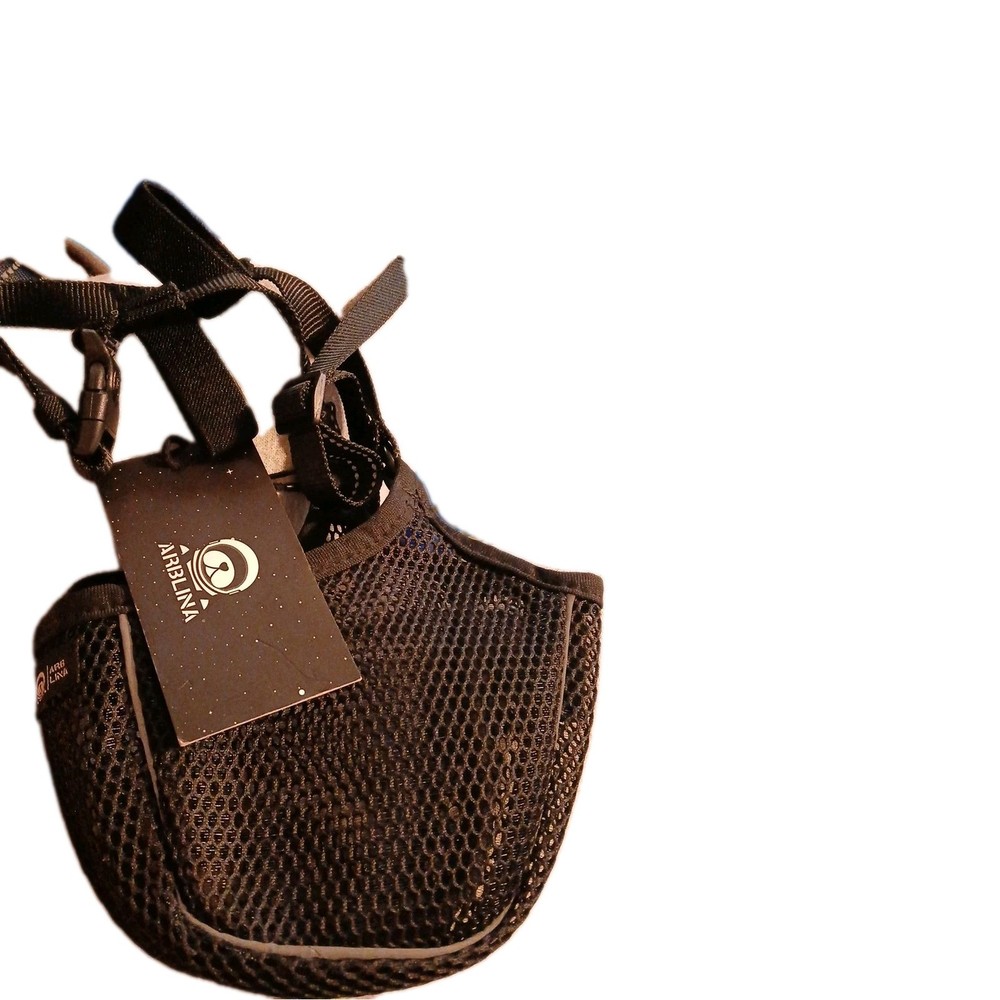 Black Mesh Dog Muzzle Size XL Adjustable Breathable Anti Biting Training