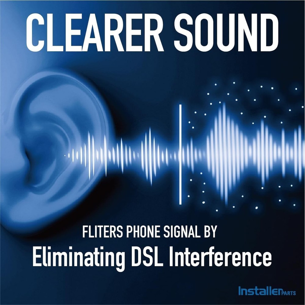 DSL Modem Phone Filter - Eliminate Interference and Boost Call Clarity, Ivory