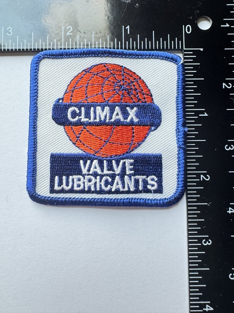 Climax Valve Lubricants Embroidered Patch NEW