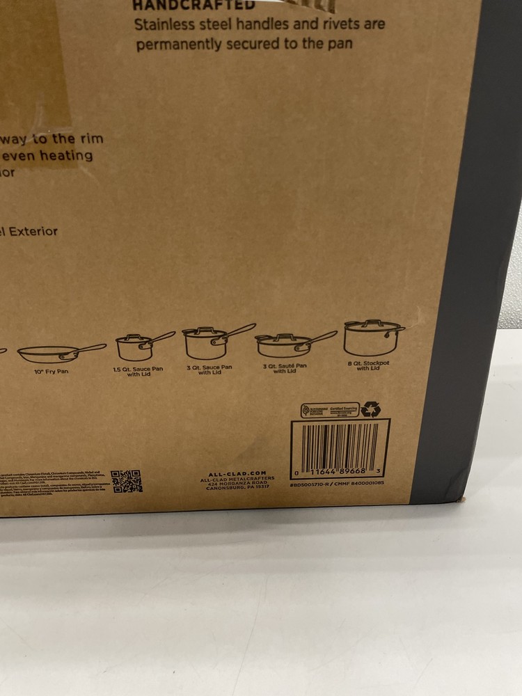 All-Clad Brushed D5 Stainless 10-Piece Cookware Set