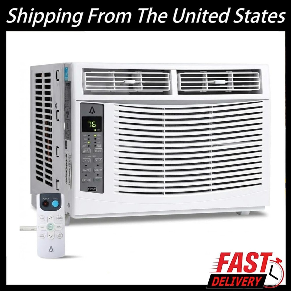 6000 BTU Window Air Conditioner Window AC Unit W/Remote Control Timer Function