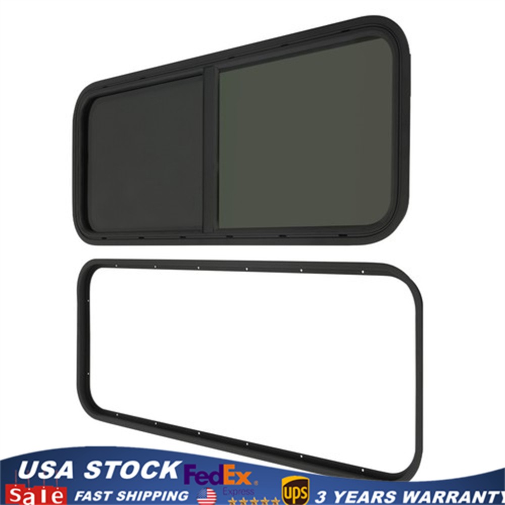 42" W x 22" H  RV Exit Window Camper Sliding Glass Window Replacement with Trim