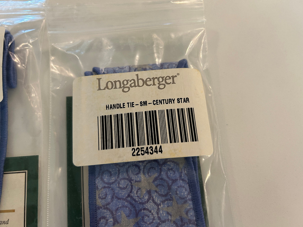 Longaberger Basket Small & Medium Handle Ties Century Star