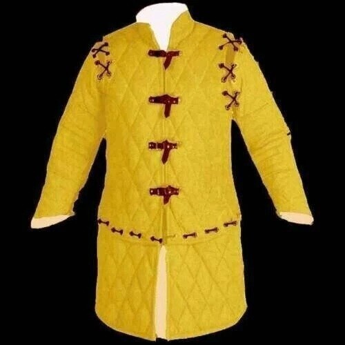 Medieval Thick Padded Gambeson Coat Aketon Jacket Armor Reenactment SCA