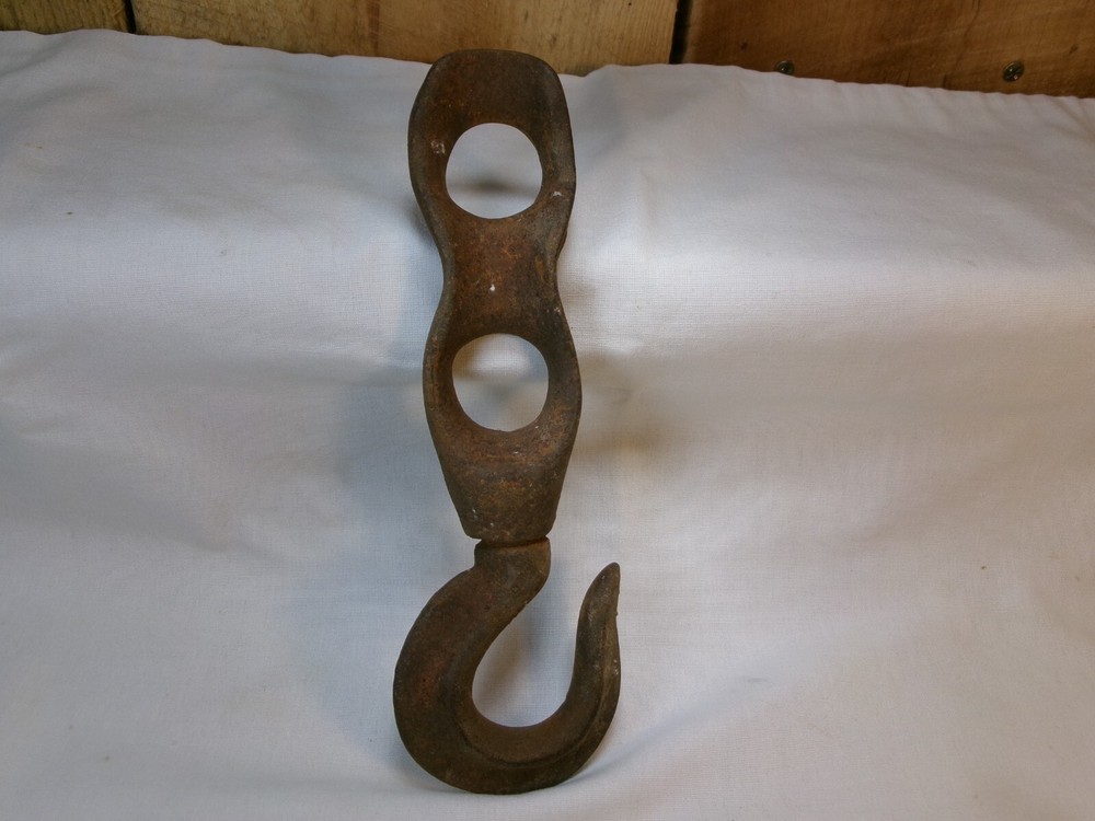 Antique Double Eye Swivel Barn Trolley Hook 57