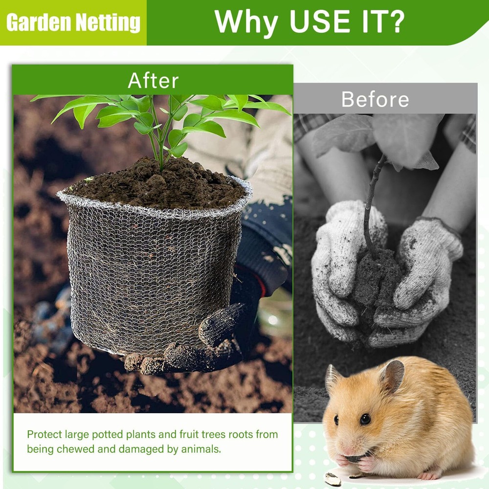 4Pcs 1 Gallon Stainless Steel Root Guard Gopher Baskets Gopher Proof Mole and...
