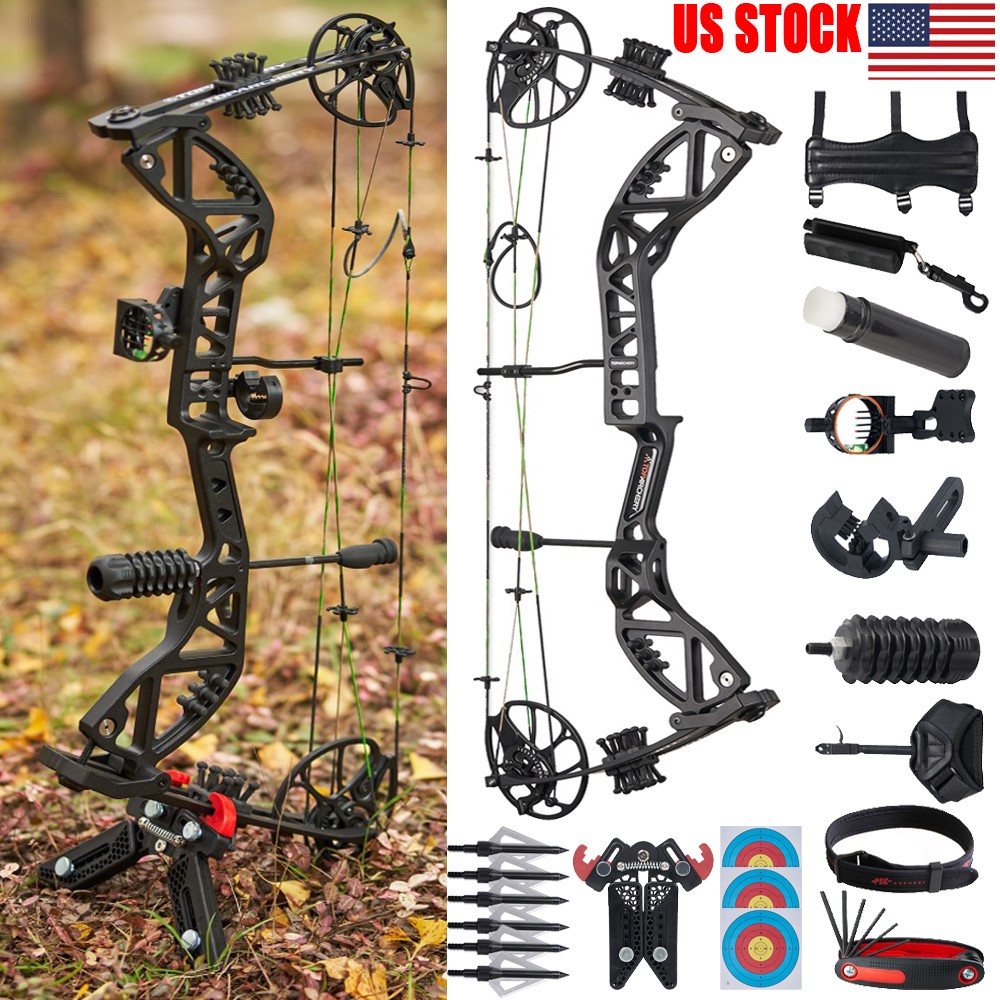 Compound Bow 30-70lbs Adjustable Let-off 75% Archery Bow Hunting Shooting Target