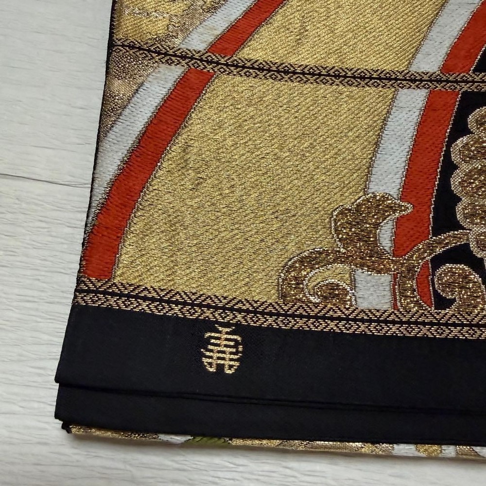 Antique bag obi large flower pattern
