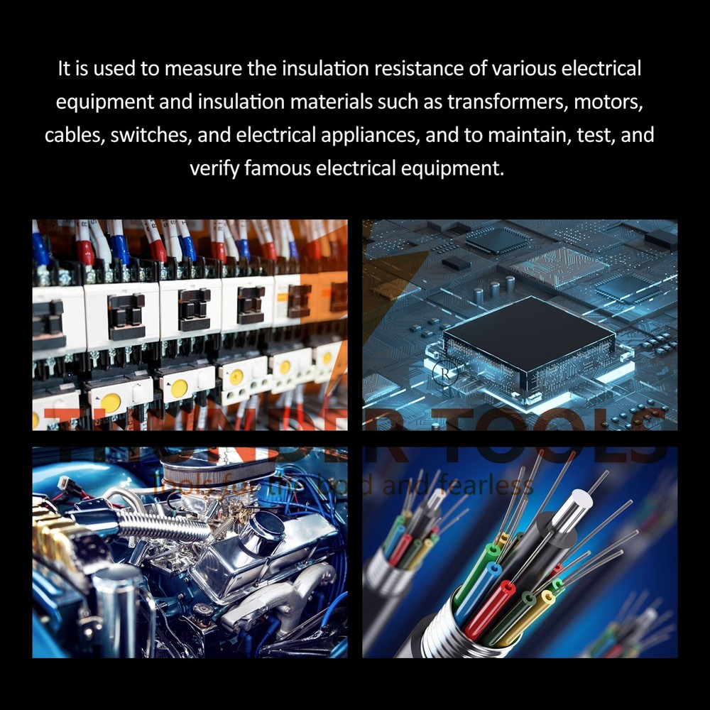 Thunder Tools Insulation Resistance Meter Digital Ohmmeter Handheld