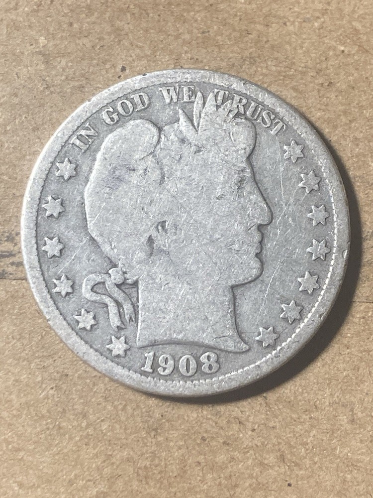 1908 D Barber Half Dollar - As Shown! (#2123)