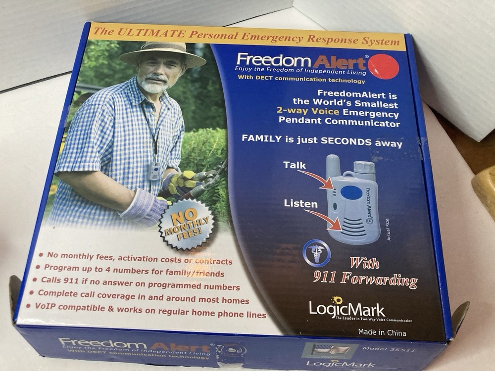 LogicMark 35911 Freedom Alert Emergency System Open box