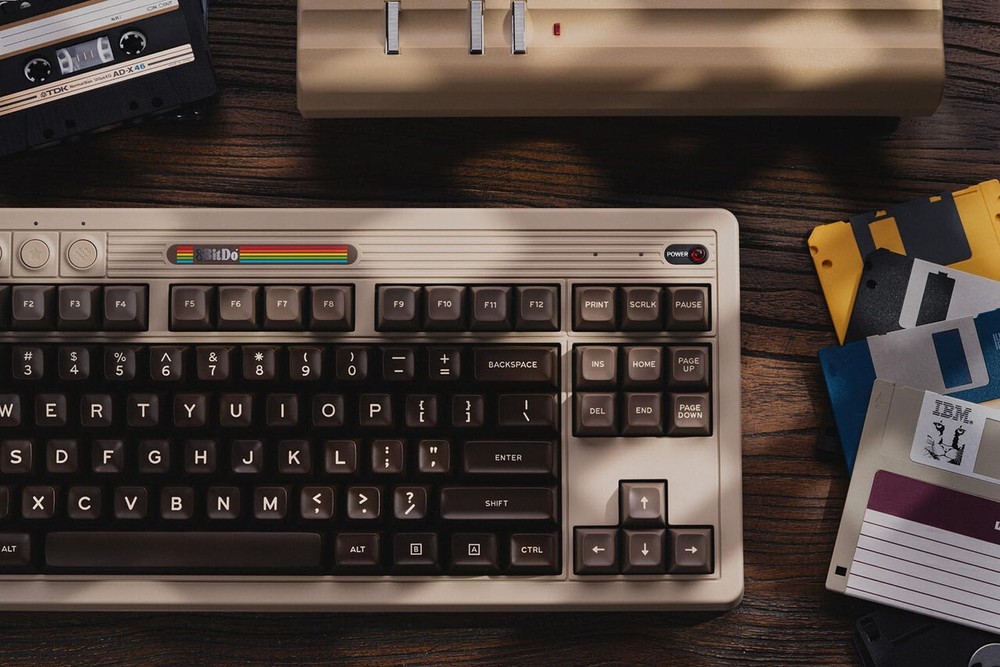 Retro Mechanical Keyboard for Windows & Android C64 Edition - 8BitDo
