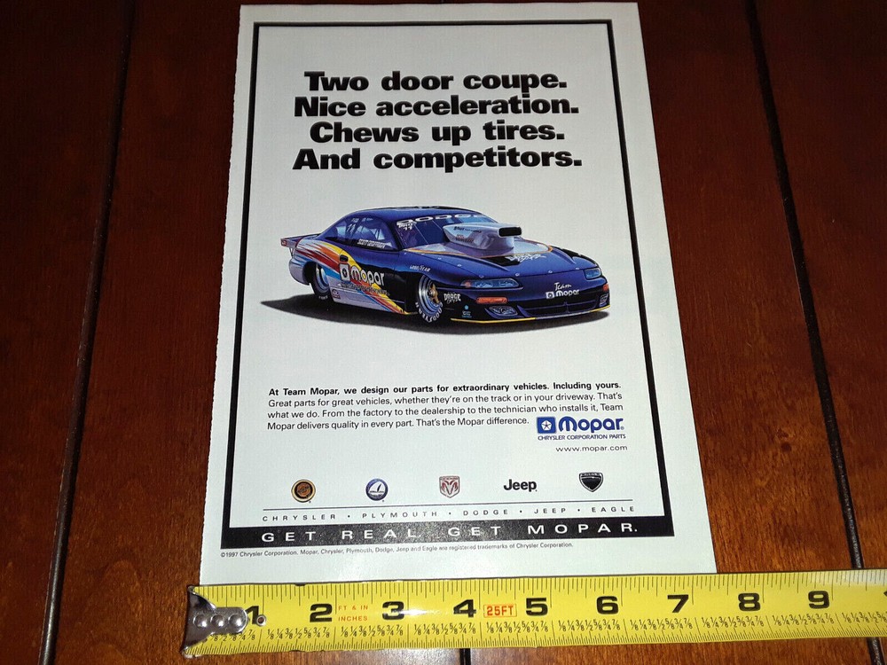 DODGE MOPAR PRO STOCK ORIGINAL 1997 AD