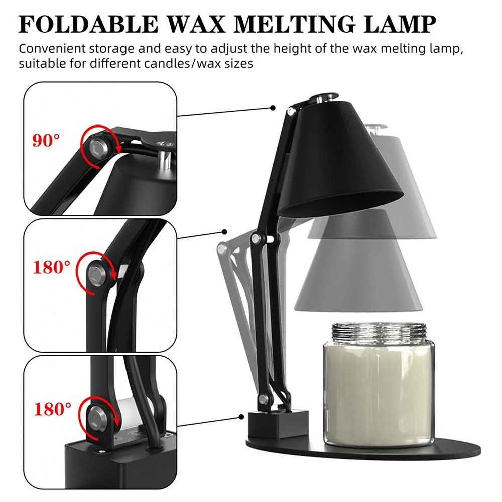 Candle Warmer Lamp with Timer. Foldable and Height adjustable. Fits all sizes.