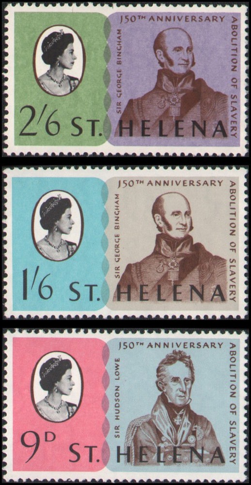 St. Helena #206-208 set MNH