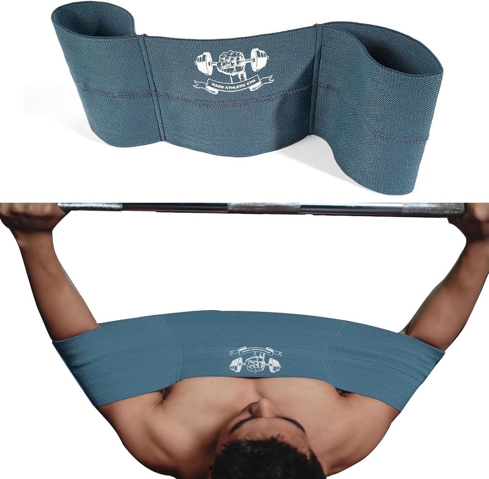 Blue Adjustable Bench Press Band for Weightlifting - Comfort & Performance Boost