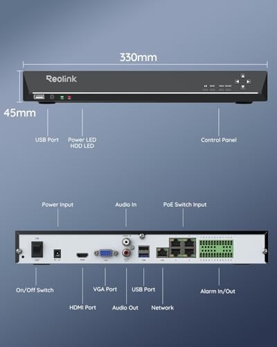 36CH Network Video Recorder for Home Security Camera System, Only Work with