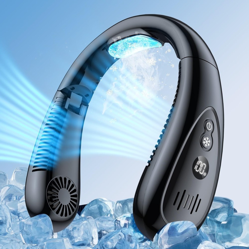 Neck Air Conditioner, 5000mAh Portable Neck Fan with Semiconductor Cooling Ai...