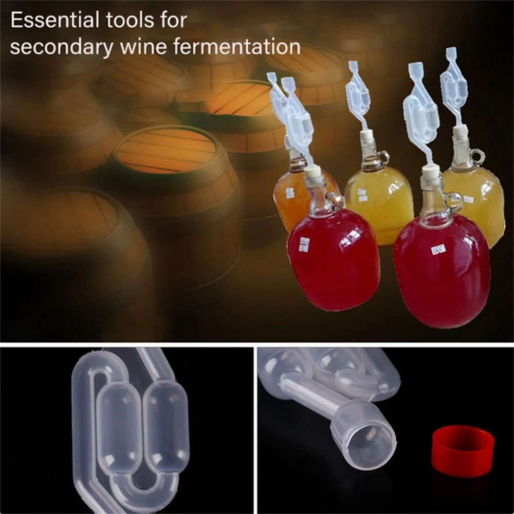 2PCS Transparent One-way Home Plastic Beer Making Tool Equipment Airlock