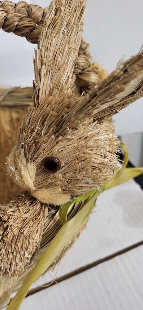 Rabbit Bunny Easter Sisal Woven Basket