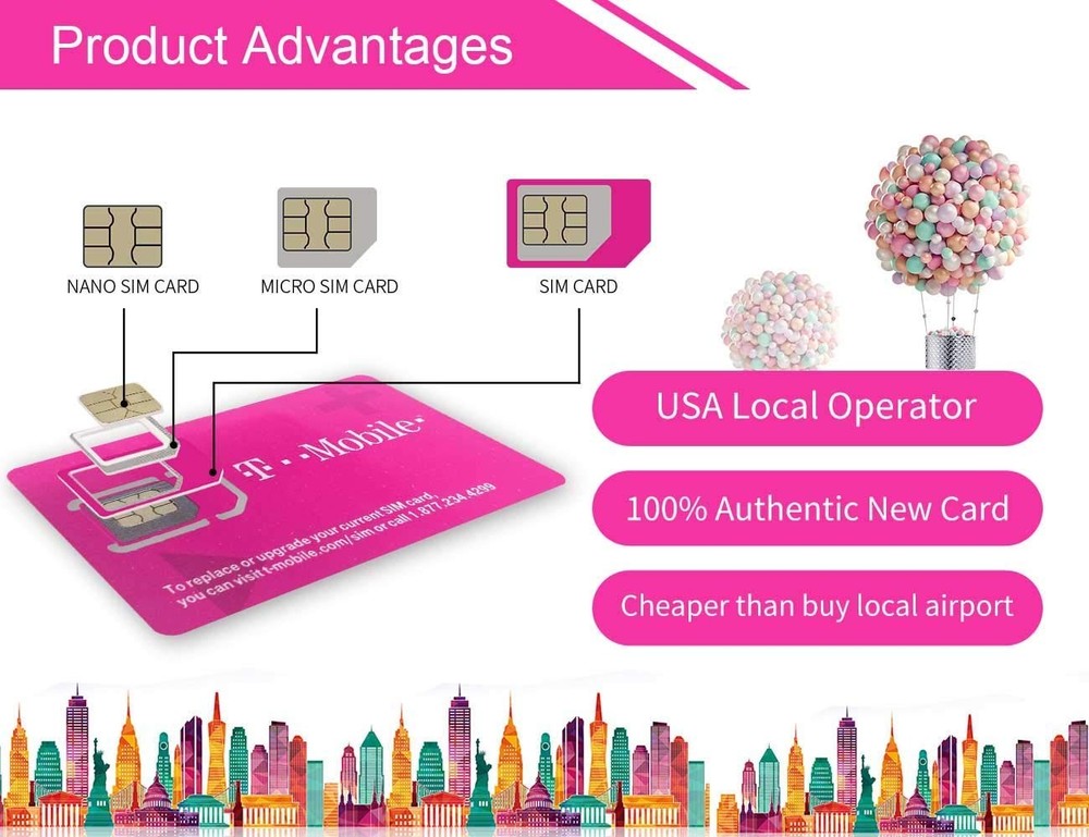 (2 Pack) Authentic Official T-Mobile SIM Card 2-Pack, Orange