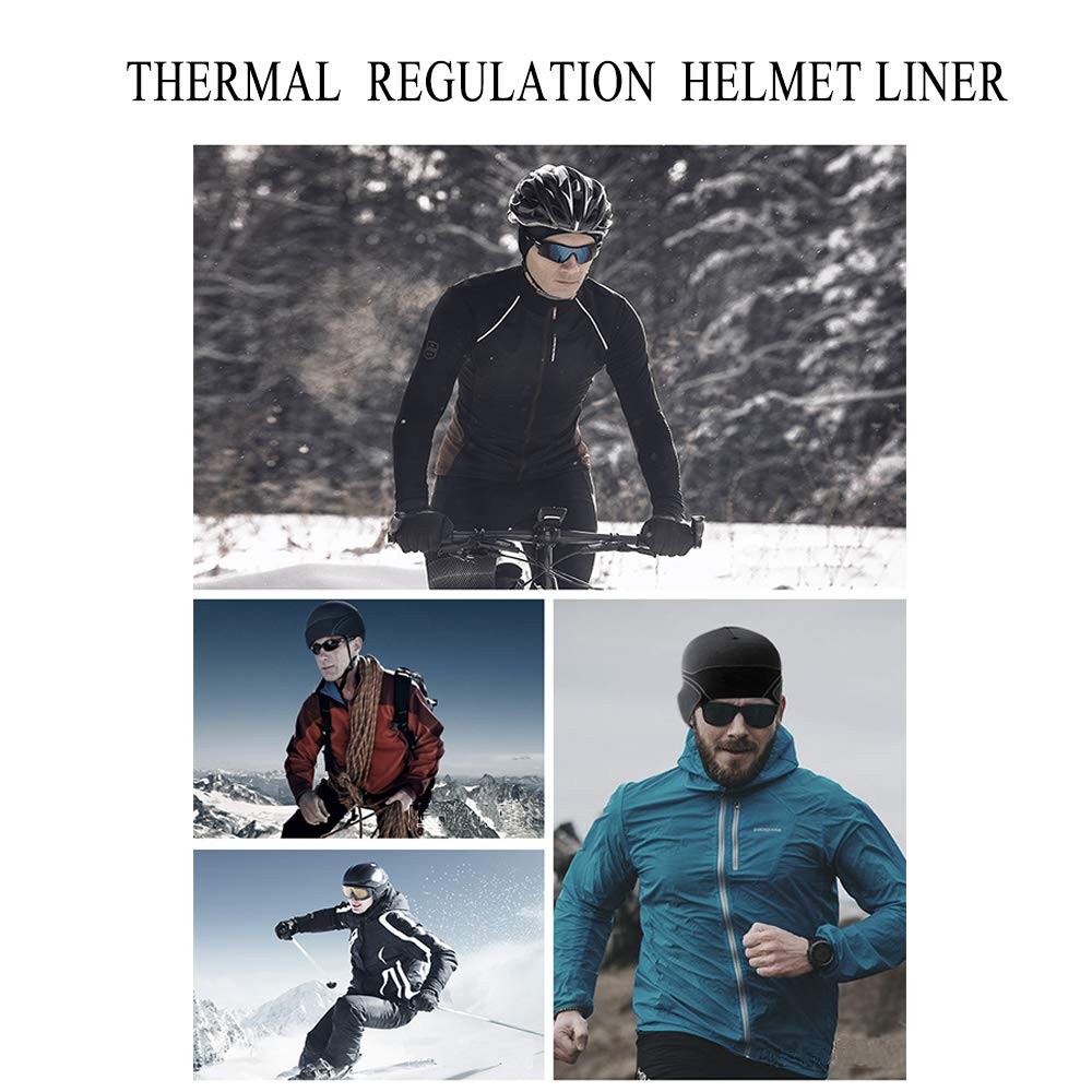 3 Pack Cooling Skull Cap Helmet Liner Sweat Medium, Black,royal Blue,grey