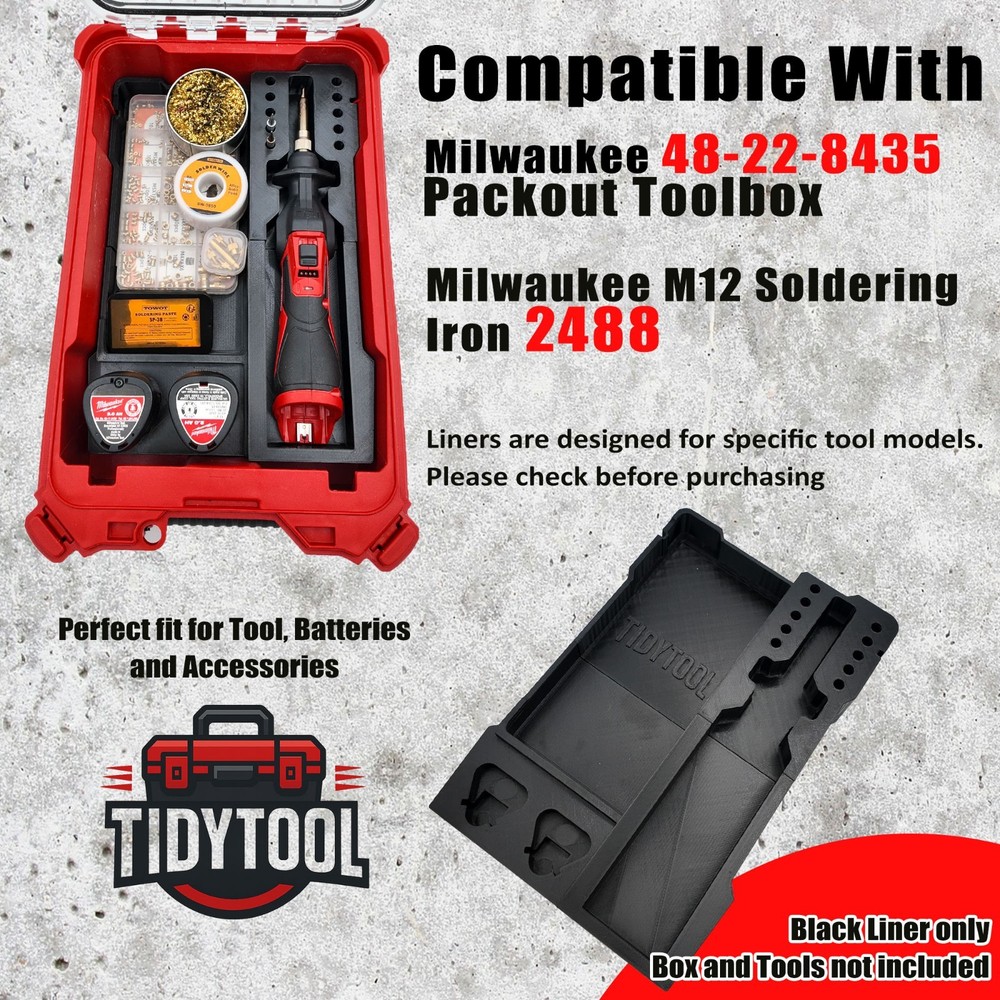 M12 Soldering Iron Organizer for Milwaukee Compact Packout
