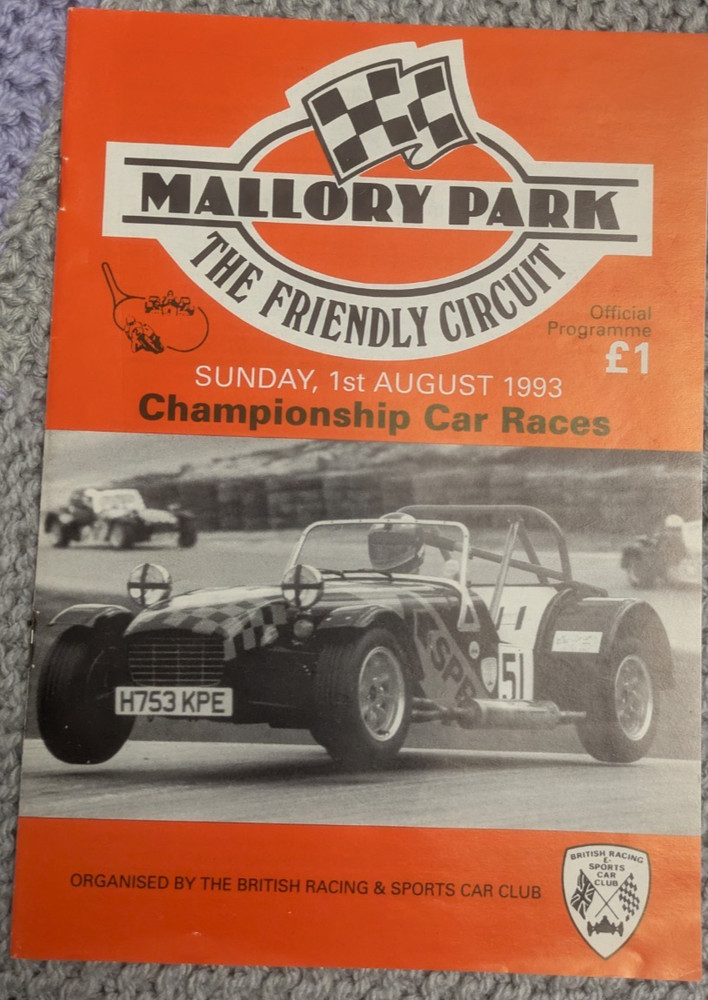 MALLORY PARK  1 Aug 1983  RACEDAY A4 Official Programme