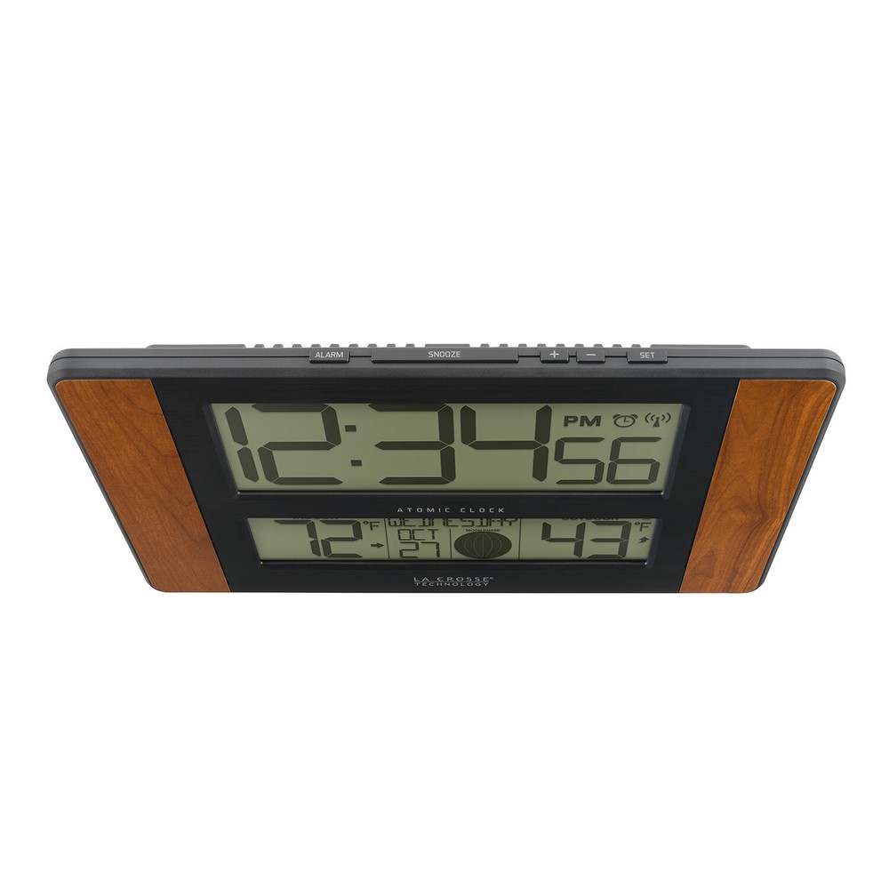 513-1417CH La Crosse Technology Atomic Digital Wall Clock with TX141-BV2 Sensor